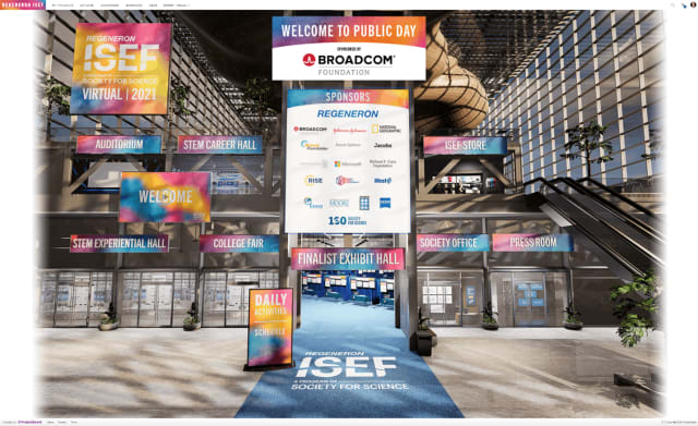 ISEF’s ProjectBoard lobby on Public Day. (Image courtesy of Society for Science & the Public.)