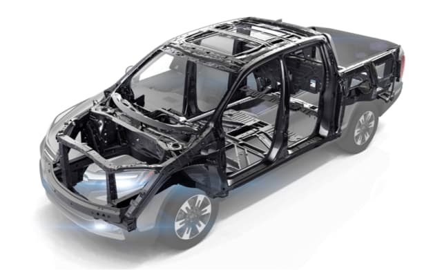 The Honda Ridgeline uses automotive type unit construction. (Image courtesy of Honda.)