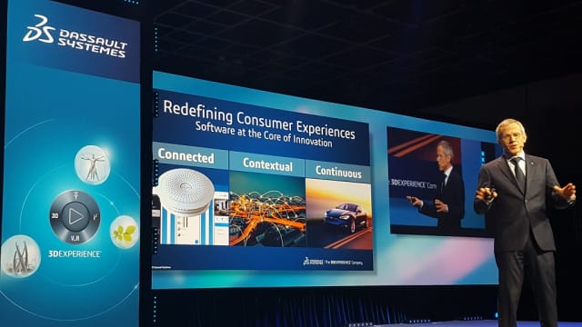STARTING AT THE END-POINT. Olivier on stage, talking about the “experience first” concept. Swap the traditional starting point against a position where you’ve moved ahead to what kind of customer experiences you want to deliver. “Begin at the end point,” is the message.