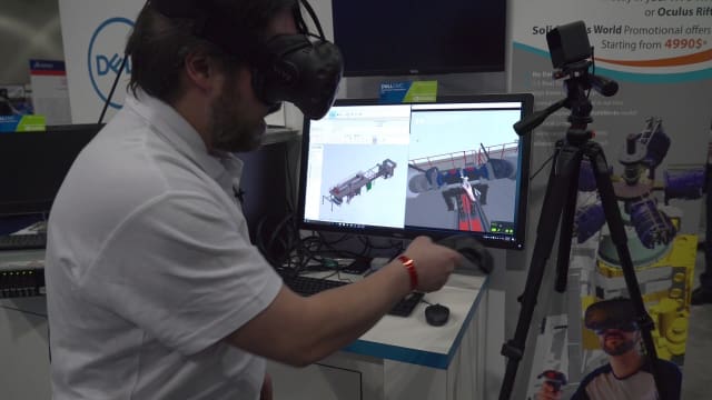 AUGMENTED REALITY IN SOLIDWORKS ENVIRONMENT. “I don’t see goggles fully replacing monitors at designer’s desks, but I don’t exclude that happening soon either,” says Bassi.