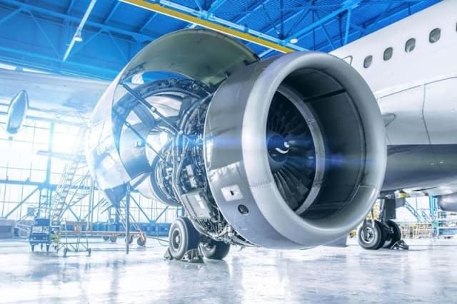 Aircraft turbine blade undergoing repair. (Image courtesy of Optomec.)