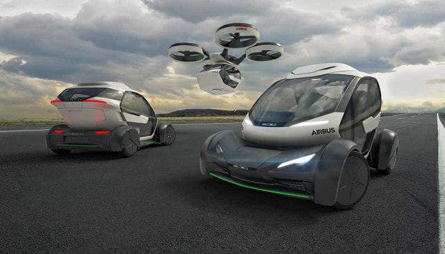 The Pop.Up concept car from A3 by Airbus and Italdesign. (Image courtesy Airbus/Italdesign.)