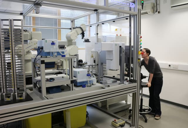This is Eve the robot scientist. (Image courtesy of Ross King/University of Manchester.)