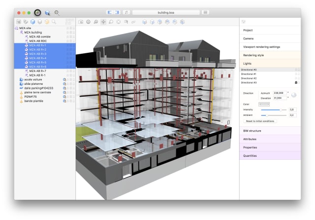 X-Ray rendering in bim.aero. (Image courtesy of ATOP Architecture.)