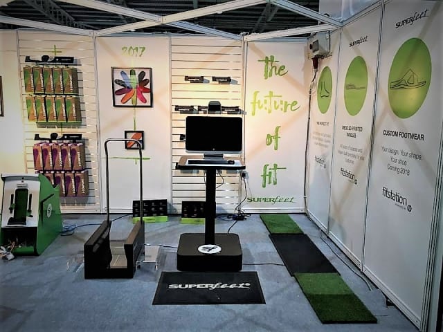 The FitStation setup from Superfeet in one retail location. (Image courtesy of HP.)