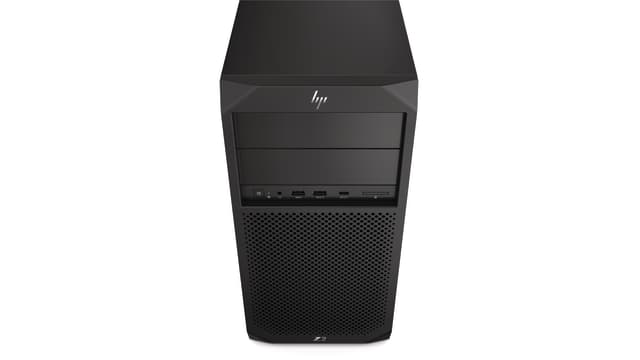 The HP Z2 Tower G4 workstation has overclocked CPUs and has nifty features like an optional dust filter to keep the computer clean in harsh manufacturing environments like in a machine shop or in a factory. It has dual M.2 storage slots for users who like to install high-grade storage and self-encrypting drives to protect intellectual property. (Image courtesy of HP.)