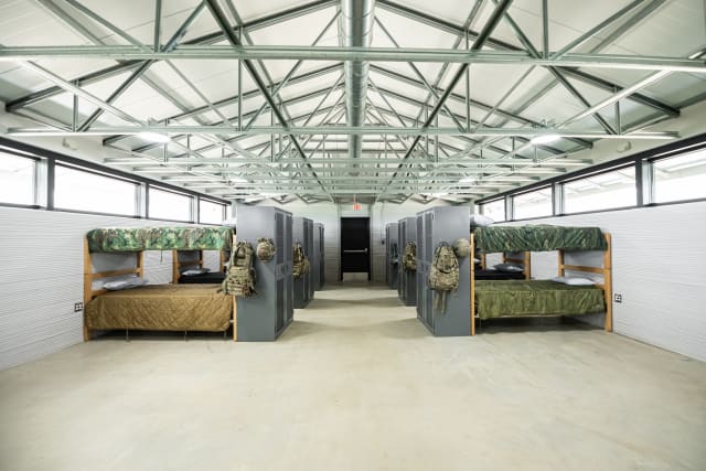 Concept for 3D-printed barracks. (Image courtesy of ICON.)