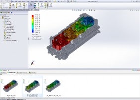 Figure 5. FloEFD parametric study and design comparison functionality helps engineers optimize designs quickly.