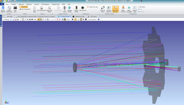 The JWST model in Ansys Zemax OpticStudio. (Image courtesy of Ansys.)
