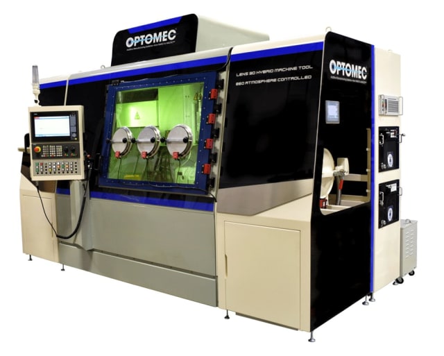 LENS 860 Hybrid Controlled Atmosphere Machine. (Image courtesy of Optomec.)