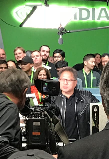 Not our system, says NVIDIA leader Jensen Huang, under the lights for a CNBC Mad Money segment from the floor of the company's annual user conference, asked about the Uber self-driving car that killed a pedestrian.