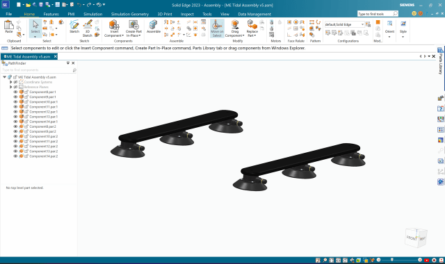 Roof racks modelled in Solid Edge. (Image: Siemens.)