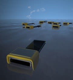 Seaswarm robots operating in tandem (Image courtesy of MIT).