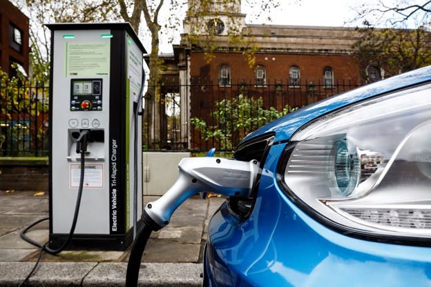 A nationwide EV charging network is one of the focal points of President Biden’s infrastructure pitch. (Stock image.)