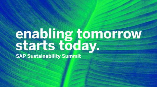The first SAP Sustainability Summit announced the SAP Product Footprint Management product for release in Q3 2021. (Image credit: SAP.)