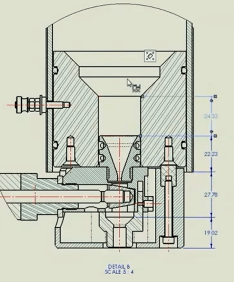 Chain dimensions crated along the left of the drawing with each mouse click.