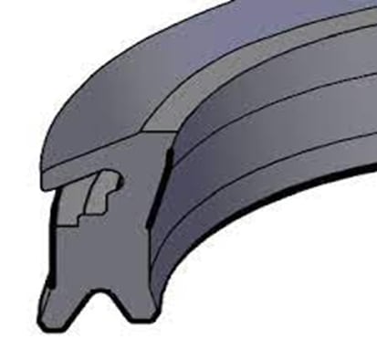 Wiper seals, made of flexible elastomer, are available with different profiles. (Image courtesy of FPE Seals.)
