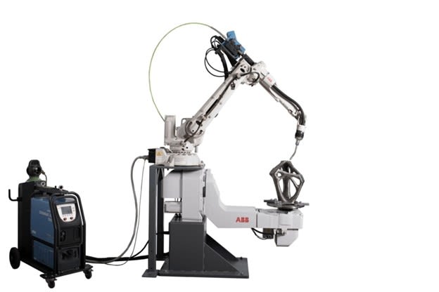 MX3D’s robotic wire arc additive manufacturing system. (Picture courtesy of MX3D.)