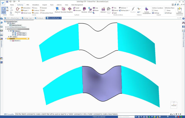Figure 3. An example of the Bounded Surface command in action.