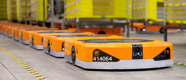 Amazon’s fulfillment robots. (Image courtesy of Amazon.)