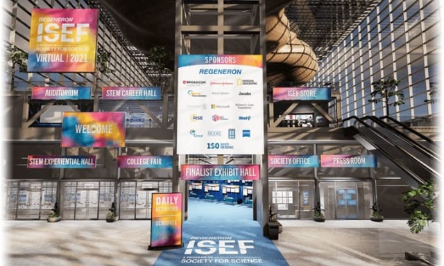 Regeneron ISEF 2021 was hosted on engineering.com’s ProjectBoard platform, which showcased features including a finalist exhibit hall, STEM experiential hall, STEM career hall, college fair, auditorium, souvenir store and event sponsors.