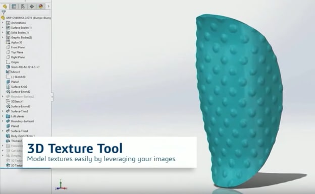You can model textures by using images.