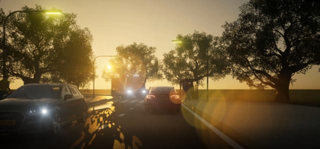 Unreal Physics-Based Camera Simulation from Prescan C++. (Image courtesy of Siemens.)