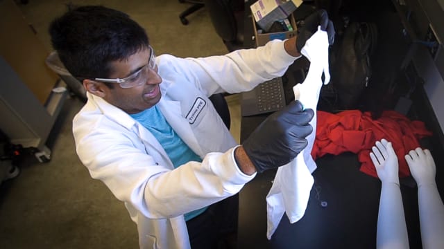 Rajan Kumar is the co-first author of the Advanced Energy Materials paper and leads a team to commercialize the technology. (Image courtesy of Jacobs School of Engineering/UC San Diego.)
