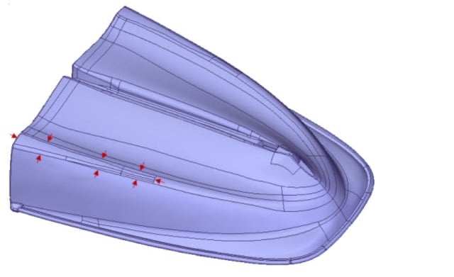 Figure 5. Before a Redefine Surface command operation.