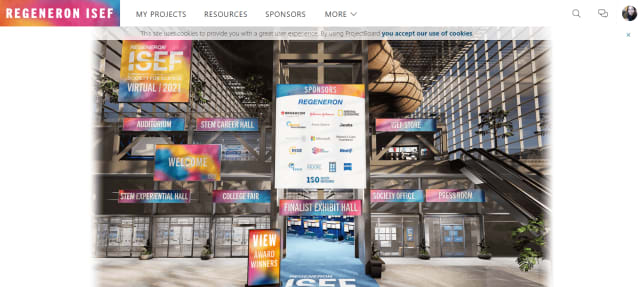 ISEF’s Event Page. (Image courtesy of ProjectBoard.)