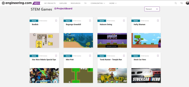 Engineering.com boasts over 30 unique games.