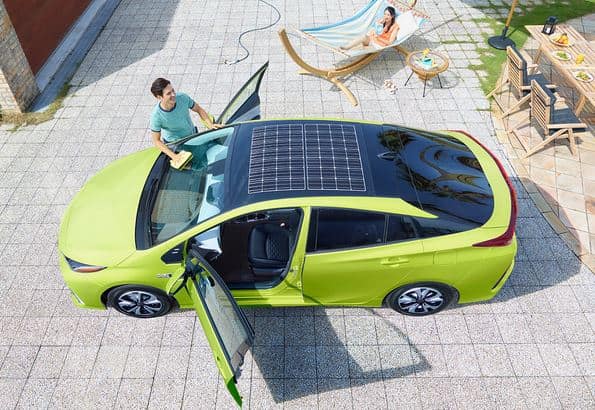 Prius with Solar Roof. Image Courtesy of Toyota