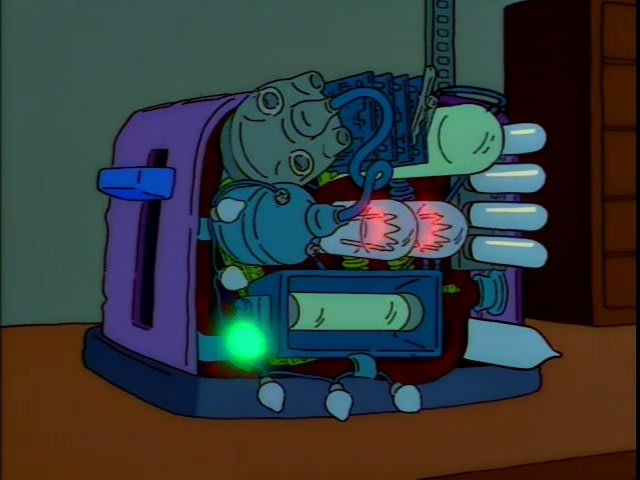 simpsons time travel toaster