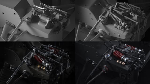 Progressive stages in CAD modeling for Robocar. (Image courtesy of AltSpace.)