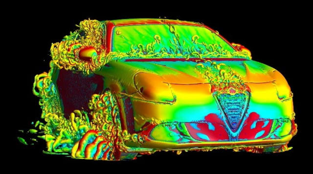 Predicting wind noise around the Alfa Romeo Giulietta with Fluent (Image courtesy of FCA Italy)