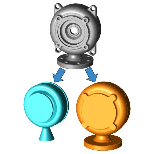 A CAD model is “defeatured,” a manual or semiautomated process that seeks to reduce the size of the mesh to be used for simulation. Do it well and details that do not affect simulation will be safely removed. However, each defeature departs from the fidelity of the mesh. Do it badly and the simulation will avoid critical areas. (Image courtesy of TransMagic.)
