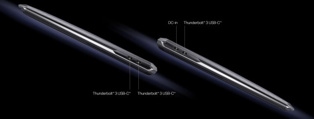 Ports on the Asus ProArt StudioBook One. (Image courtesy of Asus.)