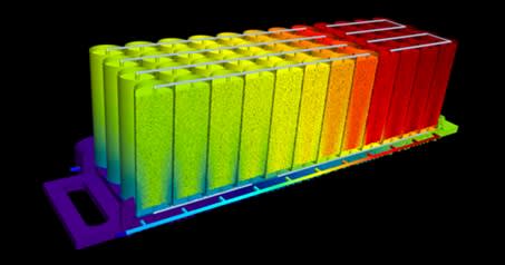 Simcenter Battery Design Studio supports engineers in digital validation of Li-ion cell design thanks to detailed geometrical cell specifications and cell performance simulation. Extensive components of a battery cell are available, as well as a material database to support the model development. (Image: Siemens.)