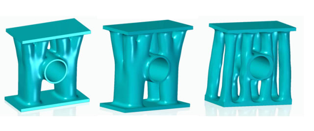 Material spread at 0%, 50% and 100% from left to right. (Image courtesy of Siemens.)