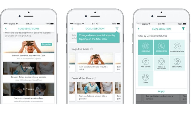 The Cognoa app. (Image courtesy of Cognoa.)