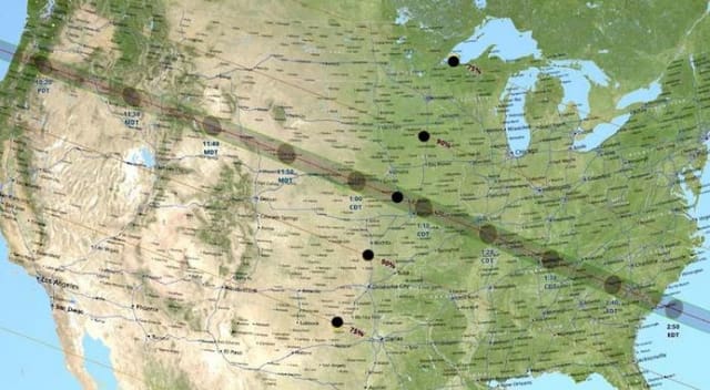 Solar Eclipse Path (Courtesy of NASA)