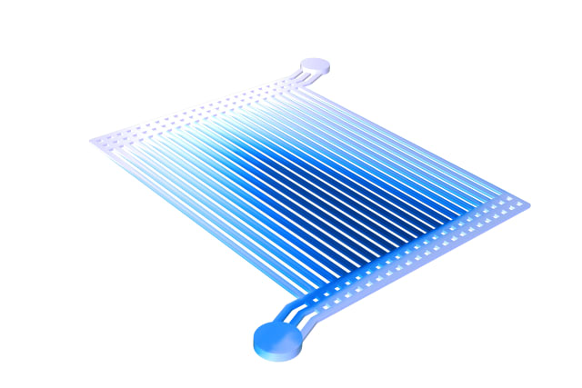 COMSOL’s Fuel Cell & Electrolyzer Module assessing the gas volume fraction of a polymer electrolyte membrane water electrolyzer that is used to produce hydrogen. (Image courtesy of COMSOL.)