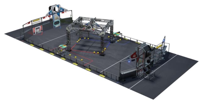 The FIRST Robotics Competition INFINITE RECHARGE playing field. (Image courtesy of FIRST.)