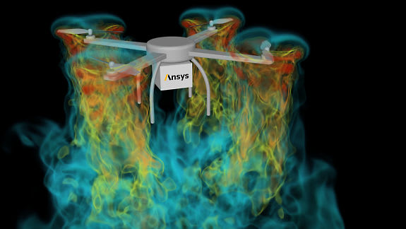 Ansys Fluent can use multi-GPU processors to show more advanced graphics. (Image courtesy of Ansys.)