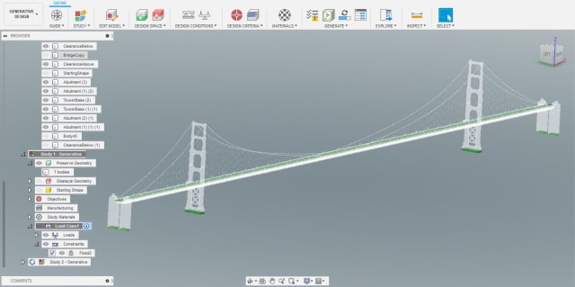 The new Preserve Geometry, shown in green.