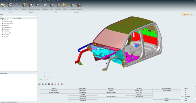 Die-hard HyperWorks users might miss the panel interface, but will find that they can still turn them on in Next-Gen HyperWorks. (Image courtesy of Altair.)