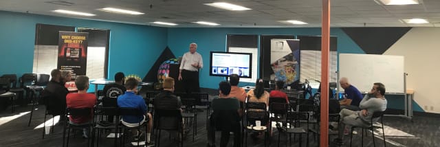 Presenting at an Onshape’s Oakland user meeting is none other than CEO Jon Hirschtick.