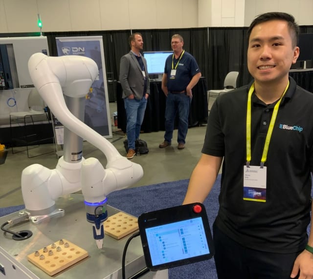 Stephen Kha, cobot expert. “They will not take your head off. You could get a bruise, though.”
