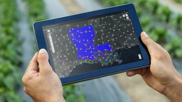 An example IBM Environmental Intelligence Suite map interface. (Image courtesy of IBM.)