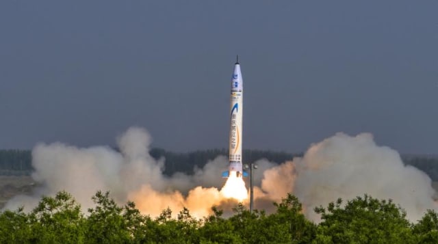 OneSpace's OS-X0 launches in May 2018. (Image courtesy of OneSpace.)